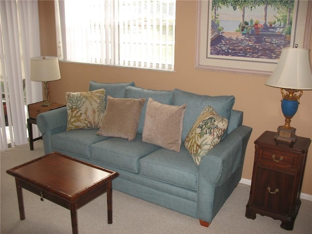 view of carpeted living room