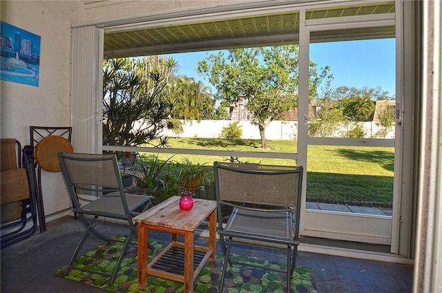 view of sunroom / solarium