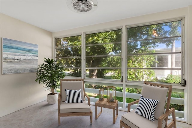 view of sunroom