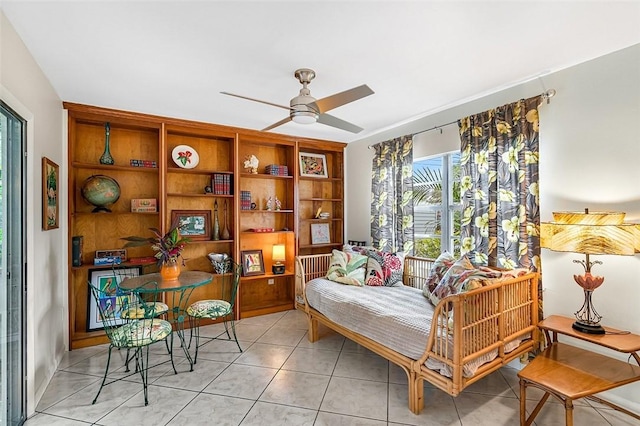 850 Gilbert St, Sebastian, FL 32958 - sitting room with ceiling fan and light tile patterned floors