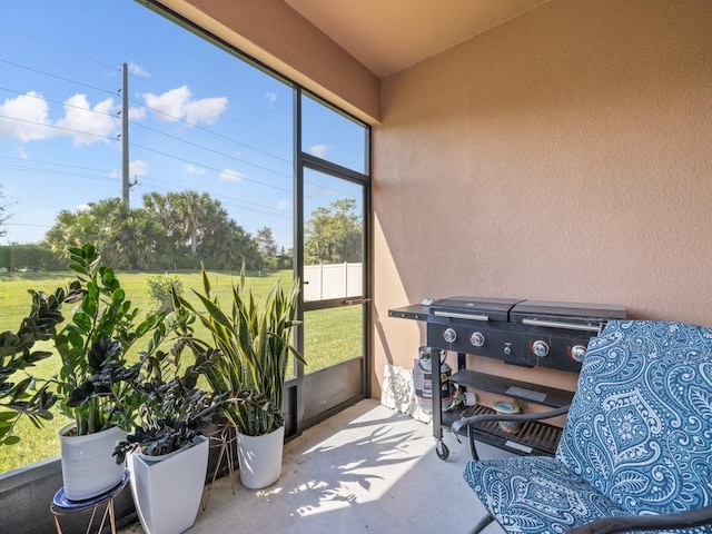 view of sunroom / solarium