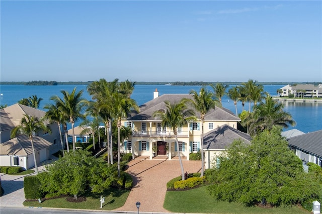 property view of water with a residential view