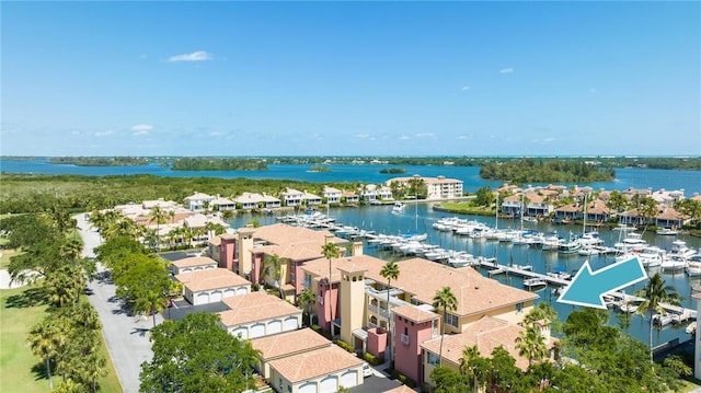 5520 N Harbor Village Dr Unit 204, Vero Beach, FL 32967 - drone / aerial view of numerous boat docks and a nearby body of water
