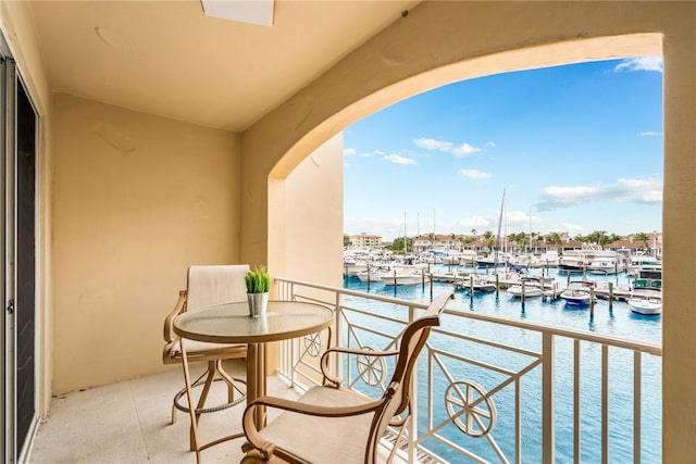 5520 N Harbor Village Dr Unit 204, Vero Beach, FL 32967 - balcony with view of marina and a water view