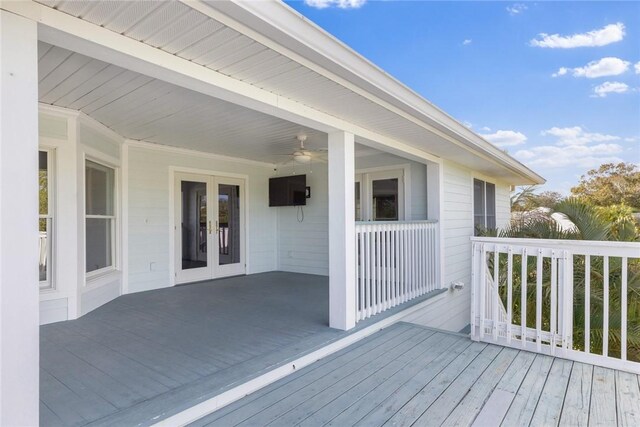 5440 95th St, Sebastian, FL 32958 - deck with french doors