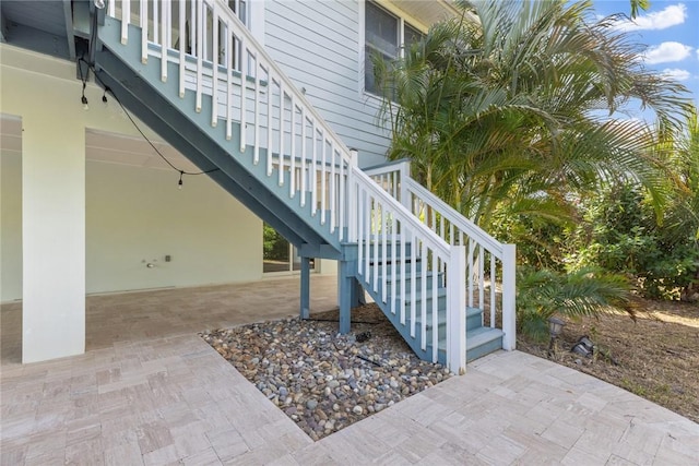 5440 95th St, Sebastian, FL 32958 - view of patio / terrace featuring stairway