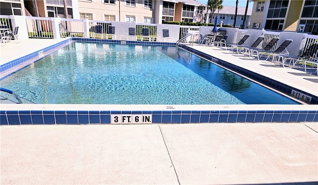 view of pool with a patio area