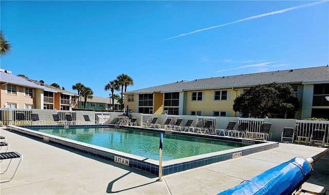 view of pool featuring a patio area