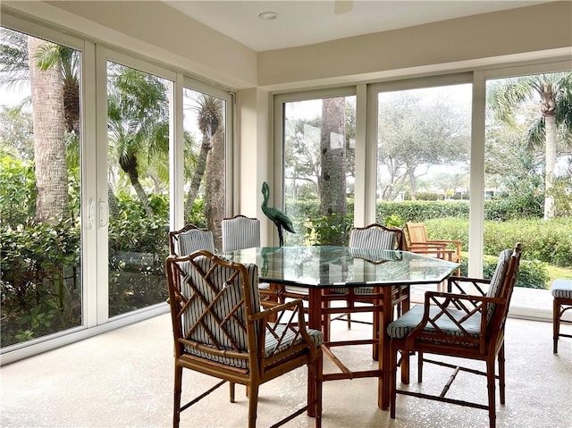 sunroom / solarium featuring a wealth of natural light