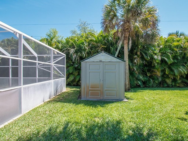 view of shed