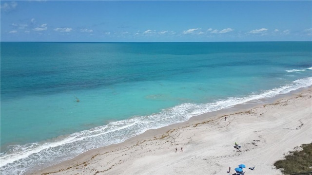 water view with a view of the beach