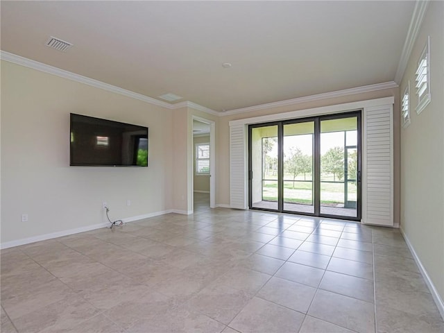 5190 Unity Sq, Vero Beach, FL 32967 - unfurnished room with crown molding and light tile patterned flooring