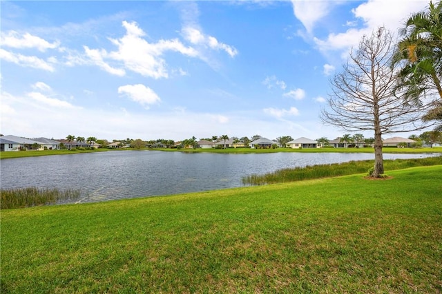 property view of water with a residential view