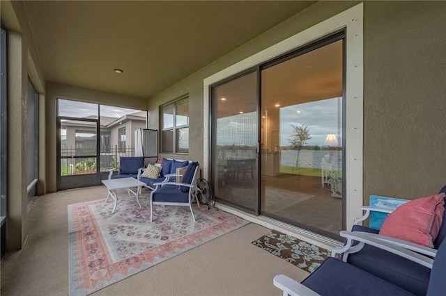 view of sunroom