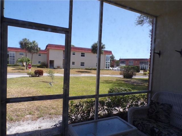 view of sunroom