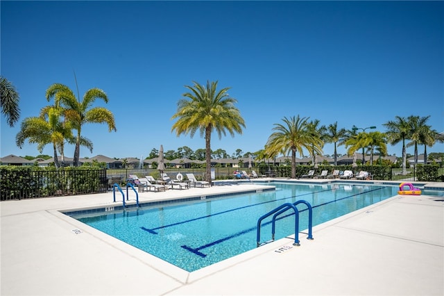 view of pool with a patio area