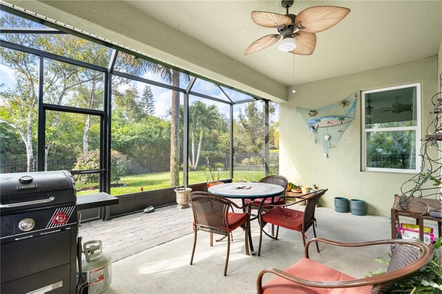 3315 Wild Banyan Way, Vero Beach, FL 32966 - sunroom / solarium with ceiling fan