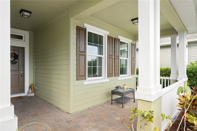 view of patio with covered porch