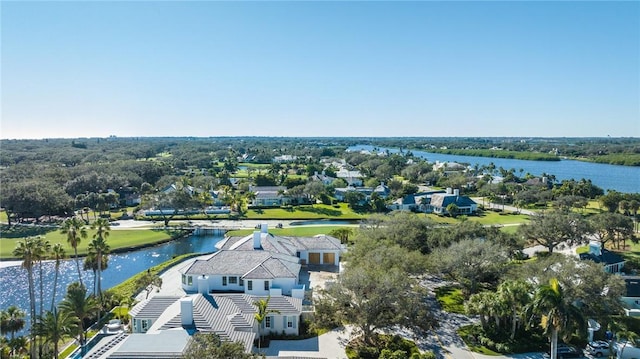 200 Indian Harbor Rd, Indian River Shores, FL 32963 - birds eye view of property featuring a water view