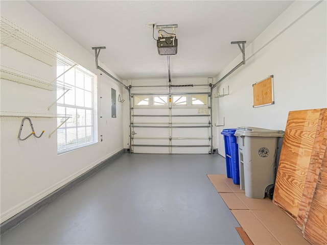 garage featuring a garage door opener