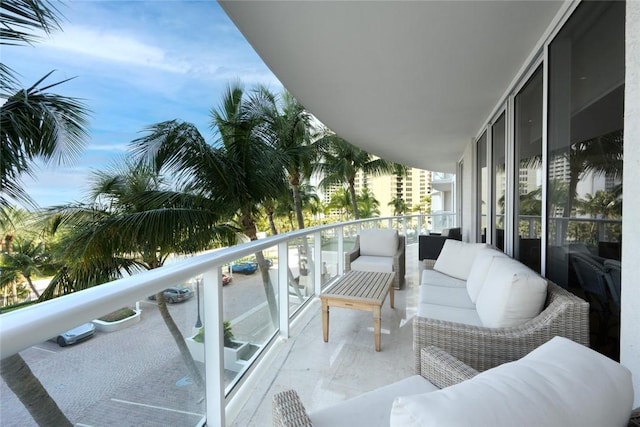 balcony with outdoor lounge area