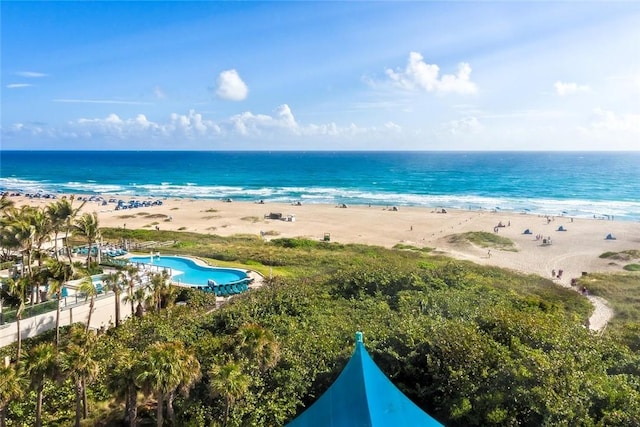 water view featuring local beach