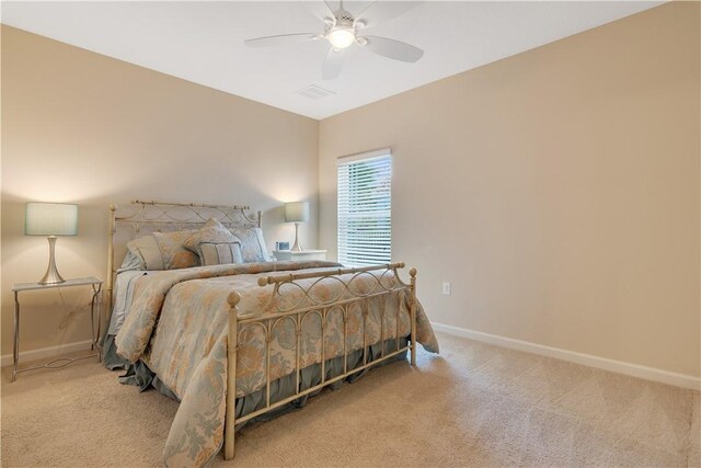 1712 Berkshire Cir SW, Vero Beach, FL 32968 - bedroom with carpet flooring and ceiling fan