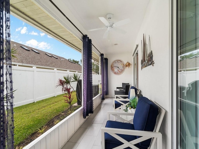 494 6th St, Vero Beach, FL 32962 - sunroom / solarium with a ceiling fan
