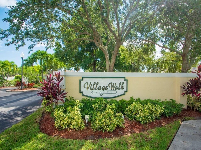 view of community sign