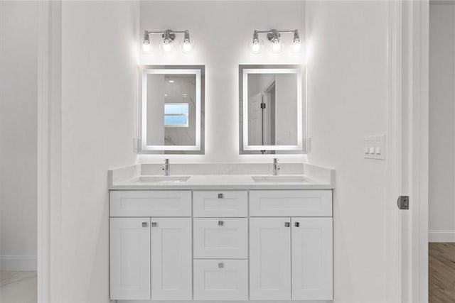 bathroom with vanity