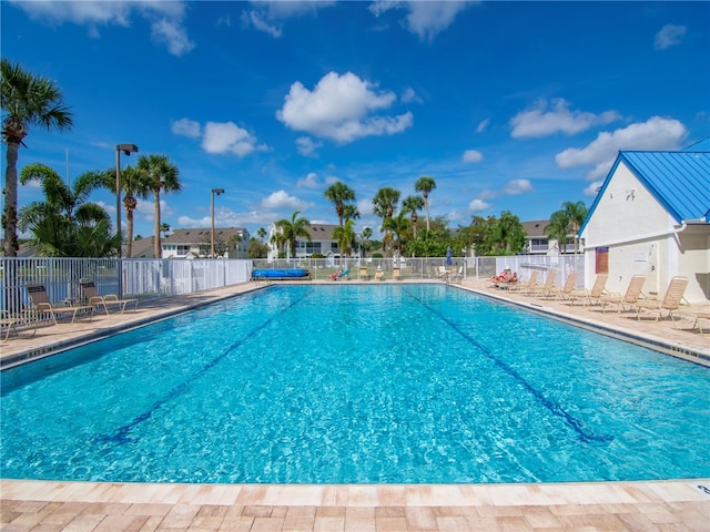 view of pool with a patio