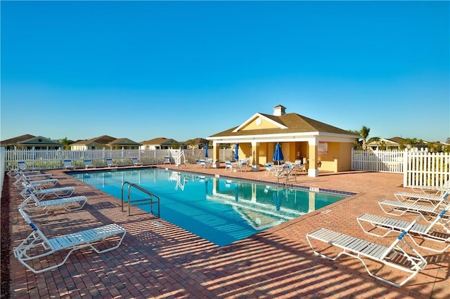 view of pool with a patio