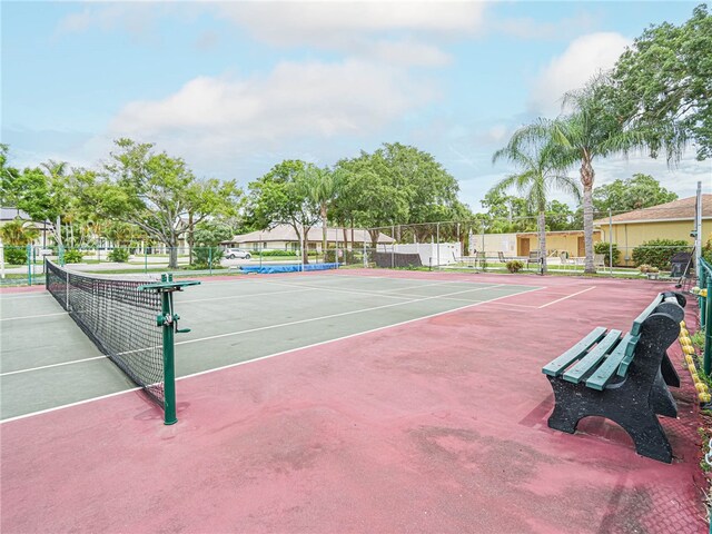 view of tennis court