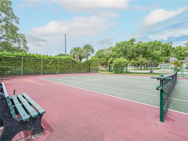 view of sport court