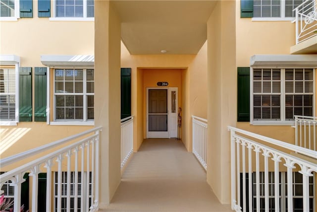 view of doorway to property