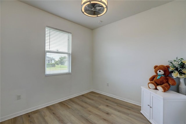 240 Barbossa Dr, Sebastian, FL 32958 - spare room with light wood-style flooring and a ceiling fan