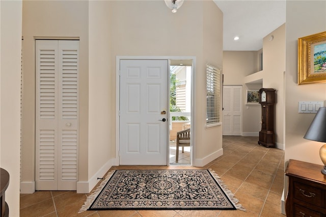 entrance foyer with a high ceiling