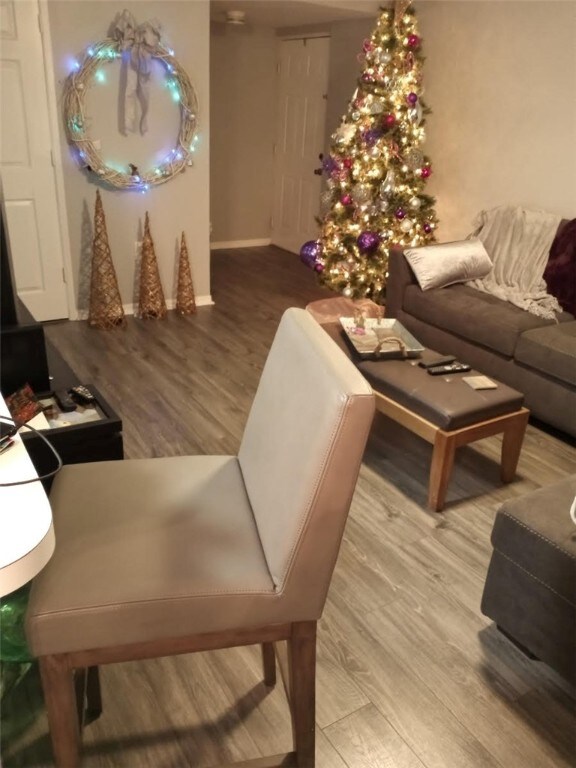 living room featuring hardwood / wood-style flooring