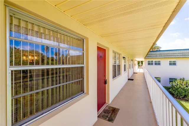 view of patio with a balcony
