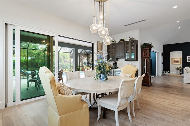 dining room featuring light wood-type flooring