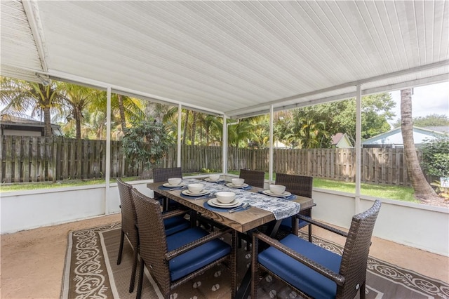 view of sunroom