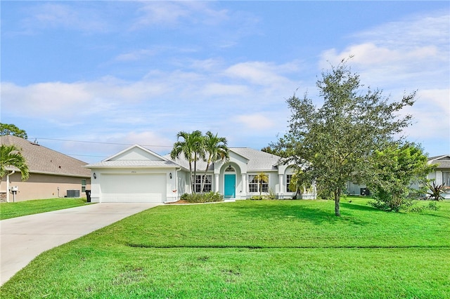 1925 Sylvester Ln, Port St Lucie, FL 34984 - ranch-style home featuring a garage, driveway, stucco siding, and a front yard