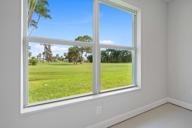 interior space with concrete flooring