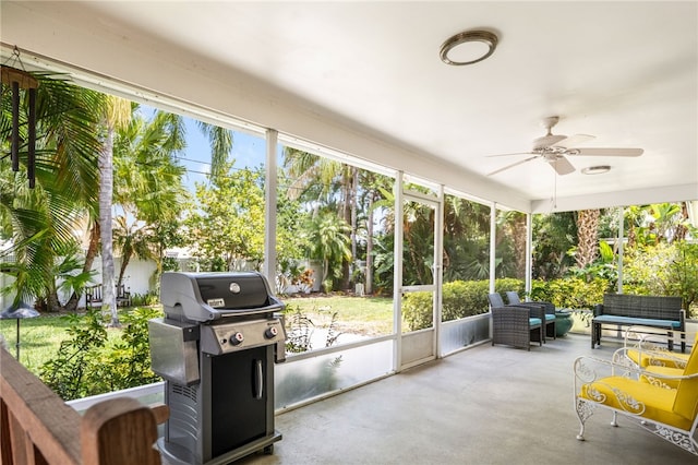 616 Broadway St, Vero Beach, FL 32960 - sunroom / solarium with ceiling fan
