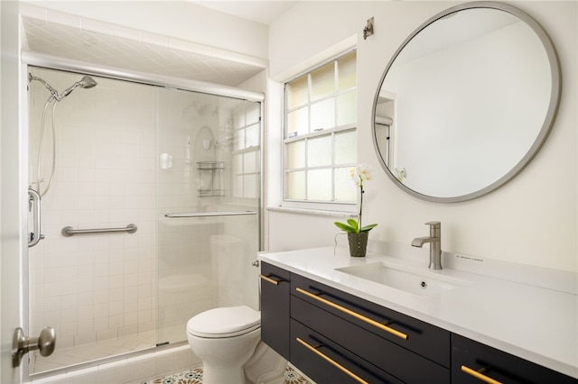 616 Broadway St, Vero Beach, FL 32960 - full bath with toilet, a stall shower, and vanity