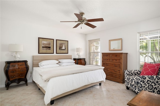 616 Broadway St, Vero Beach, FL 32960 - bedroom featuring light tile patterned flooring and ceiling fan