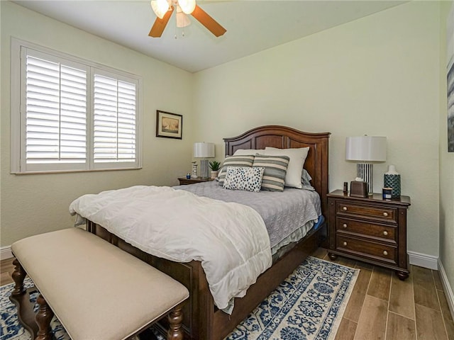 6243 Thames Pl, Vero Beach, FL 32966 - bedroom featuring wood finished floors and a ceiling fan
