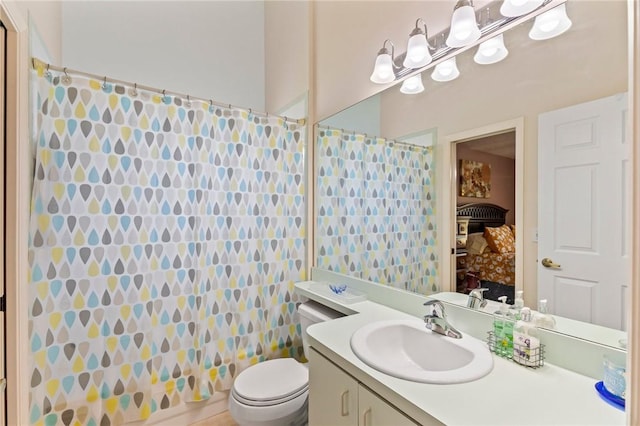 881 Foster Ave, Sebastian, FL 32958 - bathroom featuring vanity and a shower with curtain