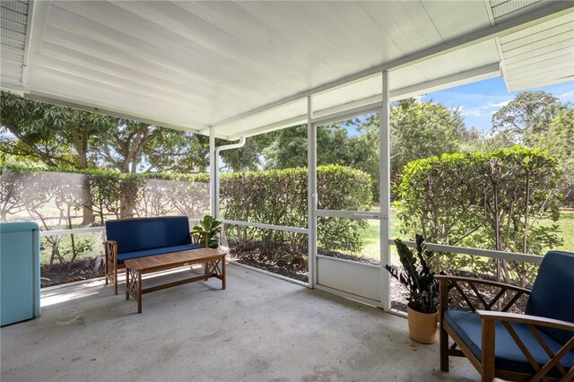 view of sunroom