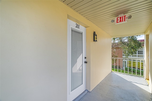 view of doorway to property